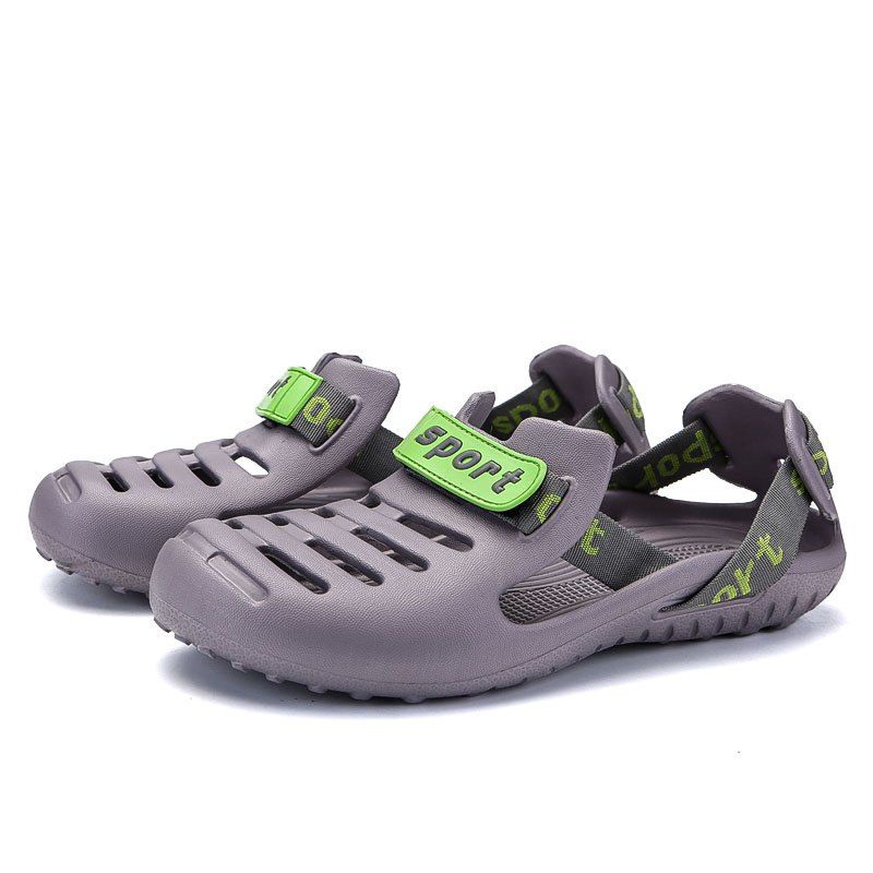 

Men Chic Plastic Sandals for Beach, Gray cloud
