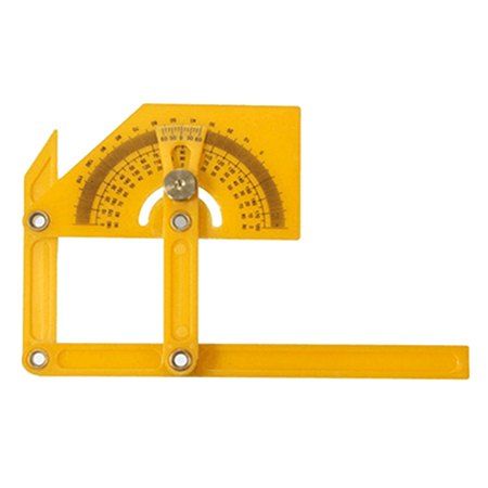 

180-degree Angle Finder Plastic Ruler Flexible Calibration Protractor, Yellow