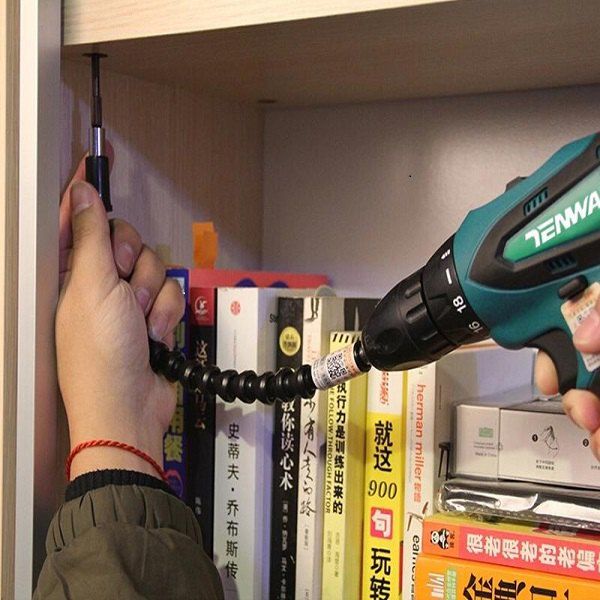 

All-direction Screwdriver Batch Head Flexible Shaft Extension Bar, Black