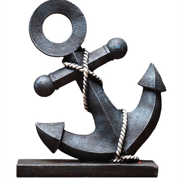 

Creative Vintage Resin Marine Anchor Home Table Decoration, Black