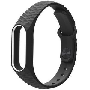 

Soft TPU Replacement Wristband Watch Strap for Xiaomi Mi Band 2 Smart Bracelet, White/black