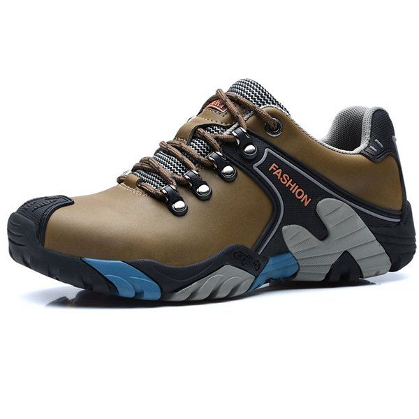 

Outdoor Casual Men Climbing Hiking Shoes, Light khaki
