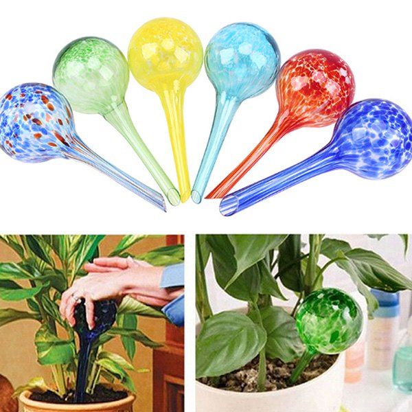 [25 OFF] Mini Glass Automatic Self Watering Globe Bulb Plant Waterer