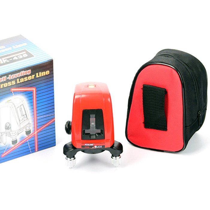 

AK435 Levels + Lines Self Levelling Industrial Hand Laser Measurer, Red