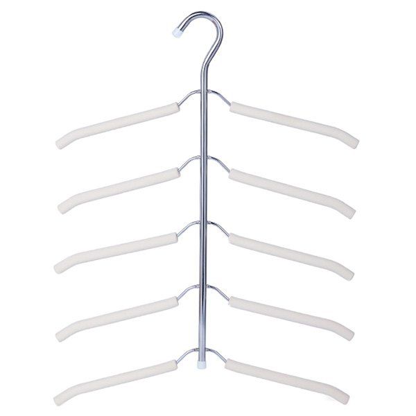 

5 Layers Shirt Hanger Space-saving Clothes Organizer, Apricot