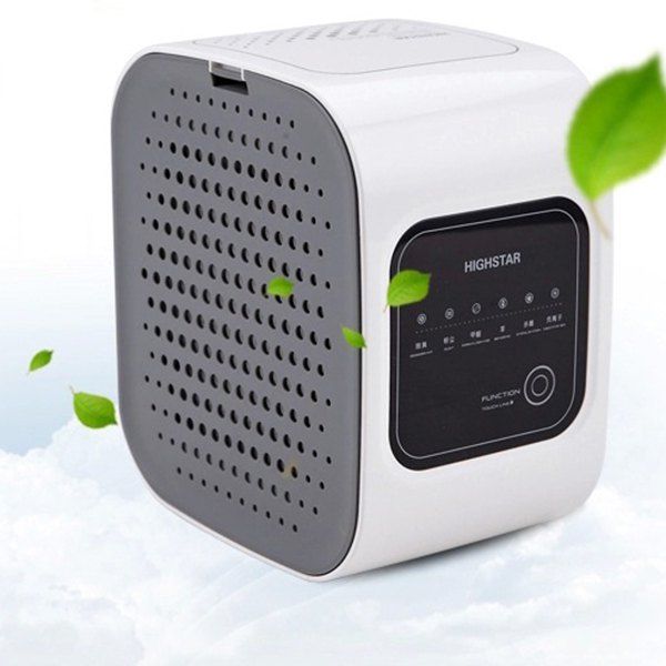 

Mini Air Purifier Smart Living Space Cleaner for PM2.5 Smoke Formaldehyde, Gray