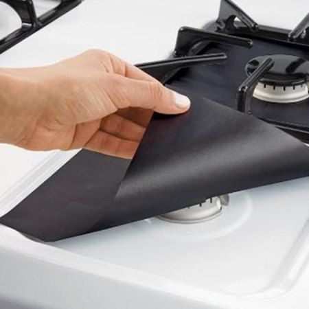 

Protective Cleaning Mat for Gas Cooker Stove 4pcs / Pack, Black