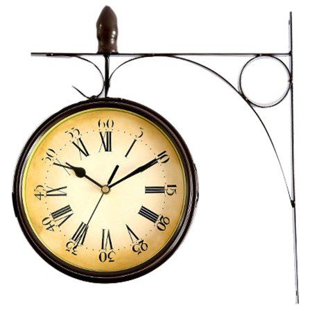 

Vintage Practical Double Side Clock, Yellow