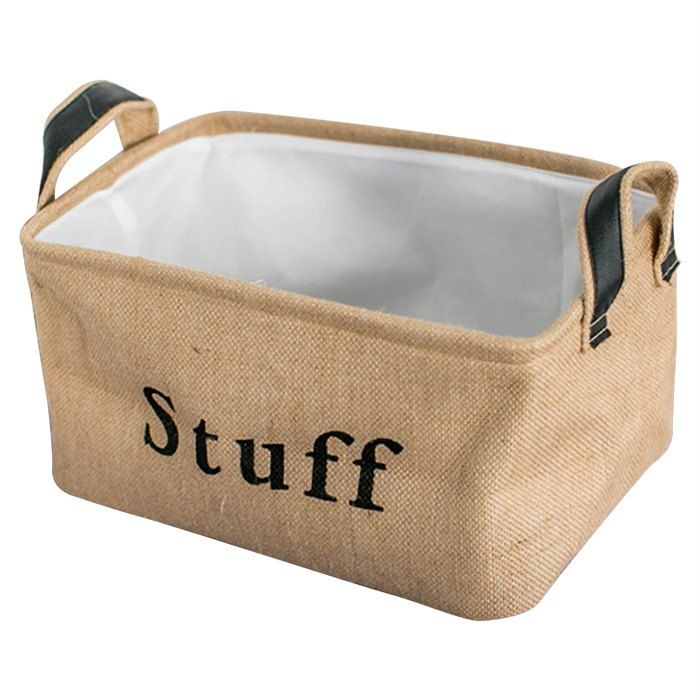 

Environmental friendly Domestic Jute Rectangle Storage Box, Goldenrod
