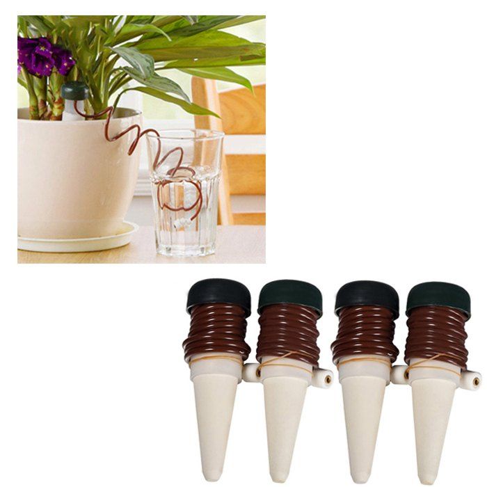 

Indoor Automatic Self Watering Probes Houseplant Spikes  / Pack, White