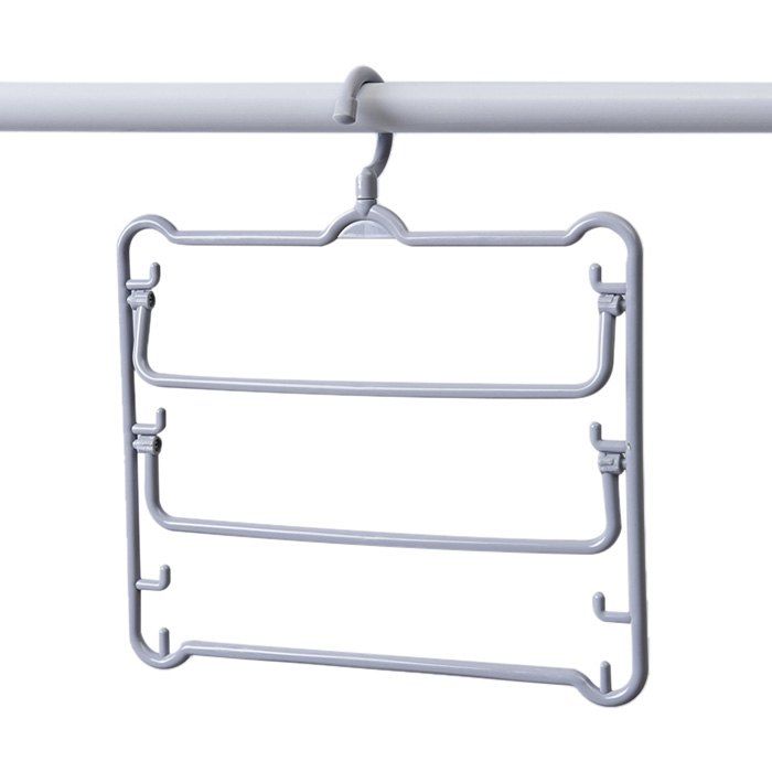 

Multi-layer Rotating Non-slip Storage Rack for Clothes Pants Scarves, Gray