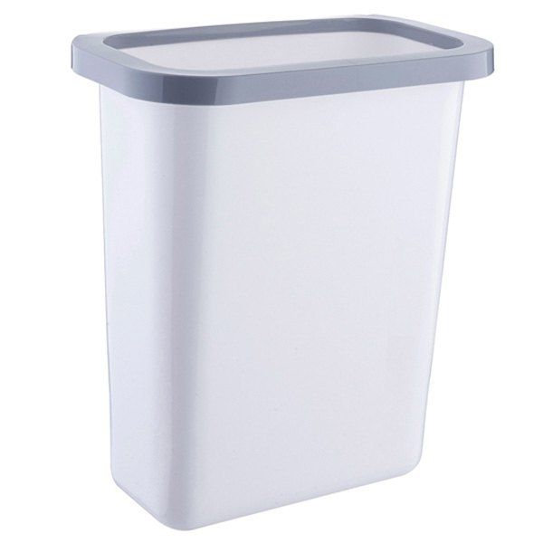 

Hanging Trash Can Recycling Wastebasket for Home Cabinet Office Kitchen, White