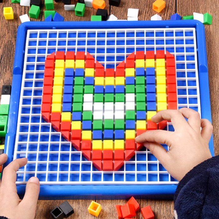 

Puzzle Building Block Tangram Jigsaw Early Education Children Toy 580pcs, Multi