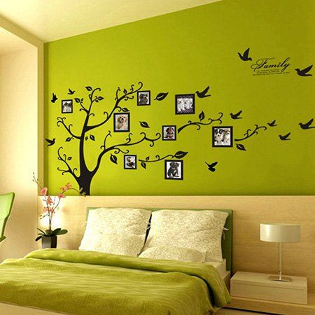 

Creative Photo Tree Waterproof Wallpaper 4pcs, Black