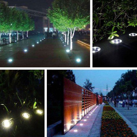 Led Garden Lights Free And Rosegal Com 8 Led Solar Power Ground Light Outdoor Garden Lawn Lamp