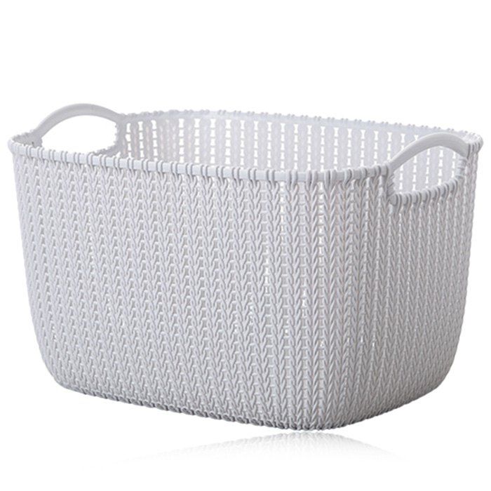

PP Woven Type Storage Basket, Gray goose