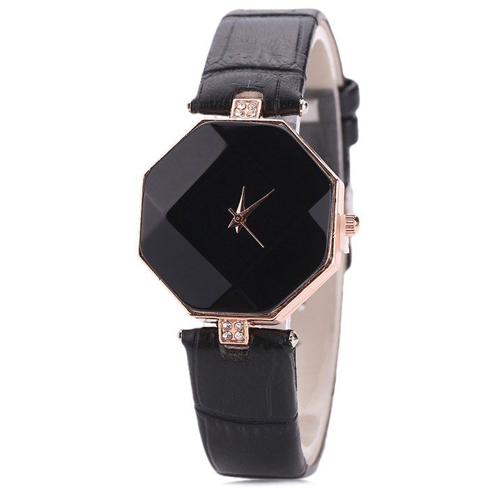 

XR2015 Women Stylish Analog Quartz PU Leather Wrist Watch, Black