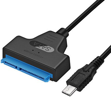 

USB Type-C to SATA 15 Pin Hard Disk Cable Converter Adapter, Black