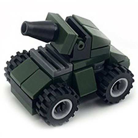 

DIY Mini Assault Vehicle Style Military Construction Toy Car Building Blocks for Kids Toddlers, Camouflage green