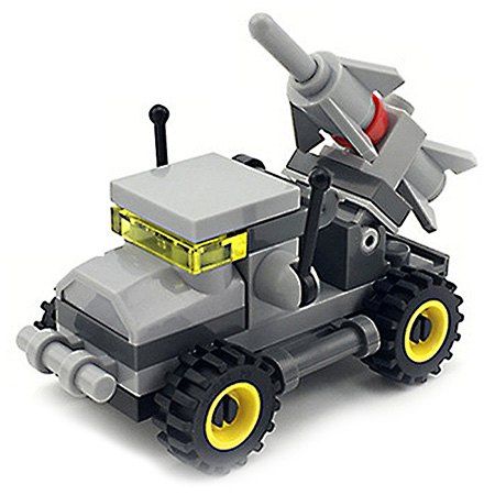 

DIY Mini Warhawk Missile Vehicle Style Military Construction Toy Car Building Blocks for Kids Toddlers, Gray goose