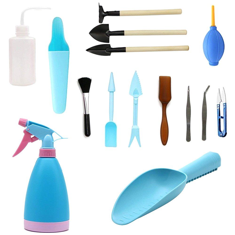 

Fleshiness Seedling Device Tweezers Shovel Flower Gardening Tool 15PCS, Blue