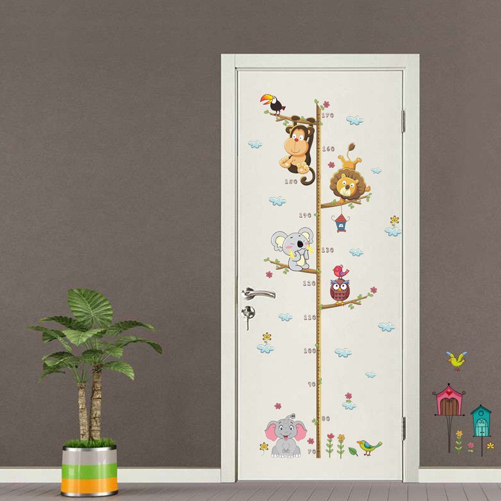 

Animal Pattern Decorative Height Sticker, Multi-a