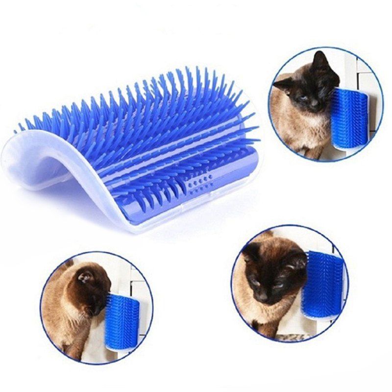 

Pet Cat Wall Mounted Hair Removing Cleaning Massage Comb, Blue