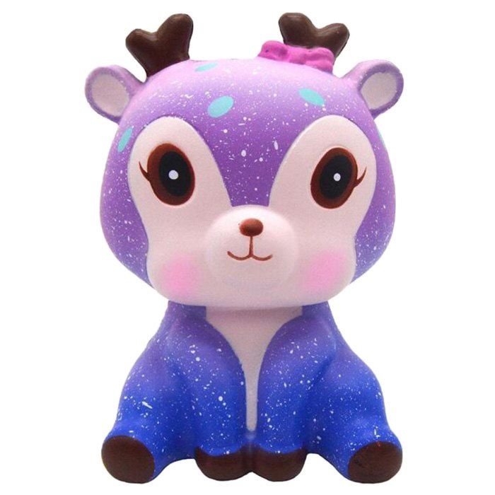 

Jumbo Squishy Galaxy Deer PU Slow Rising Toy Relief Pressure Gift, Purple