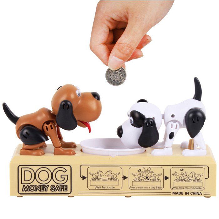 

Creative Munching Eat Dog Piggy Bank for Children, Multi