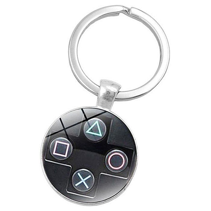 

Gamepad Style Key Chain Collection Gift Key Ring, Ash gray