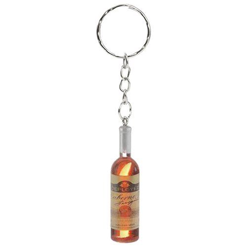 

Plastic Wine Bottle Key Chain Decoration, Chestnut red