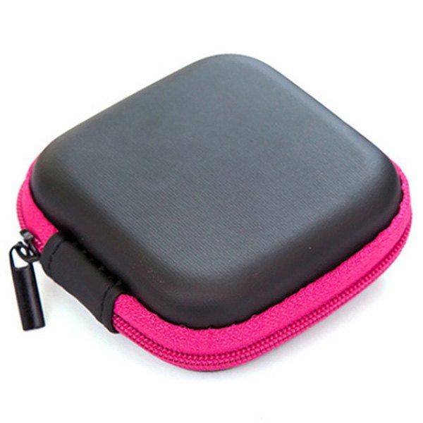 

Portable Fidget Spinner Mini Data Cable Charger Earphone Storage Bag, Rose red