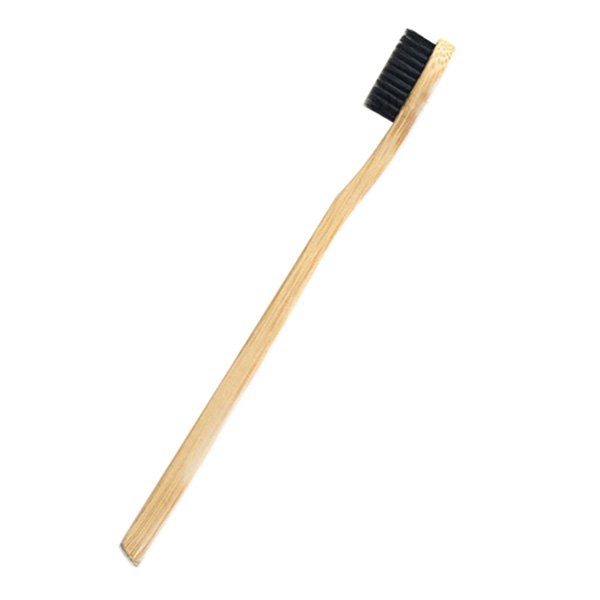 

Organic Eco-friendly Natural Bamboo Toothbrush with Soft Nylon Bristles, Black