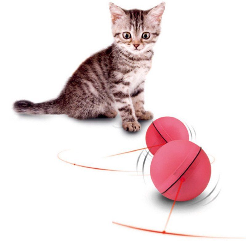 

Smart LED Cat Toy ABS Electric Rolling Pet Ball, Watermelon pink