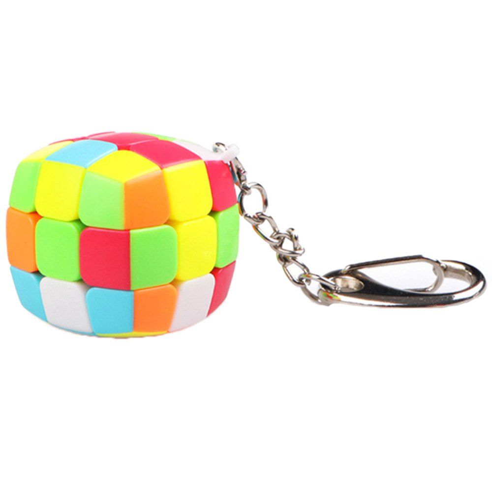 Qiyi Cube Keychain 3 X 3 Mini Pocket Key Ring Keyring Puzzle Fidget Toy [56 OFF] Rosegal
