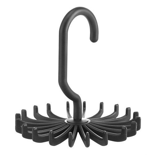 

360 Degree Rotation Tie Storage Rack, Black