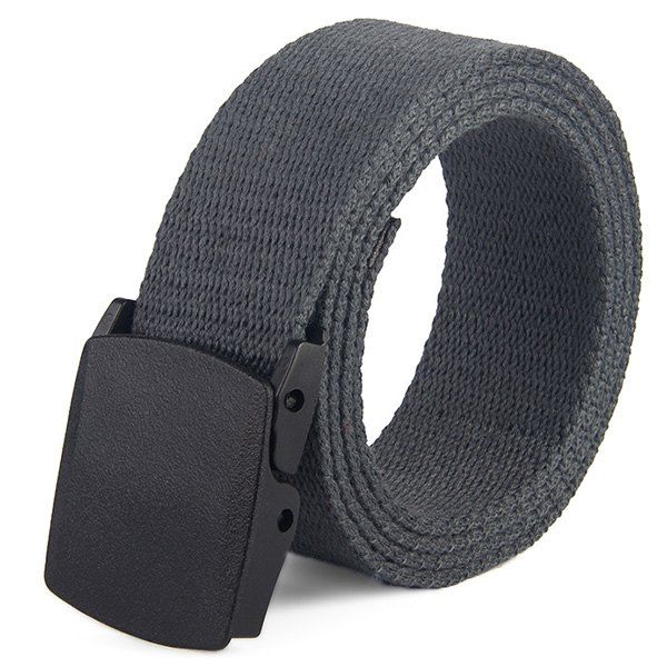 

Canvas Braided Belt Without Metal Buckle, Dark gray