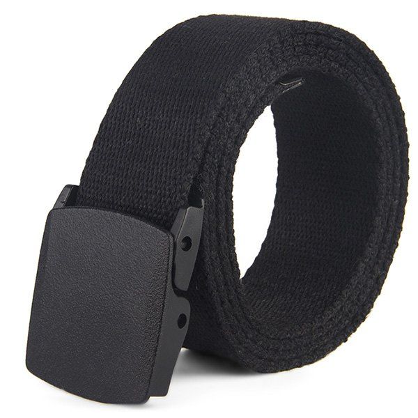 

Canvas Braided Belt without Metal Buckle, Black