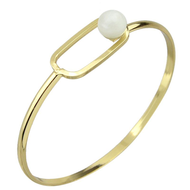 

Alloy Geometric Beaded Decorative Bracelet, White