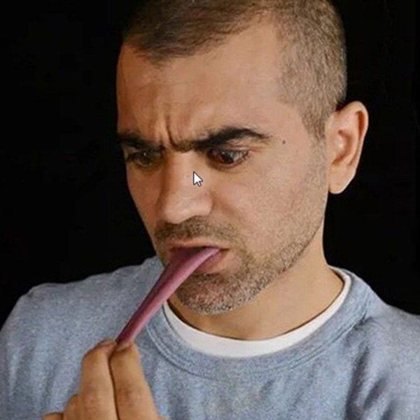 

Creative Scary Simulated Tongue-shape Toy, Pink bow