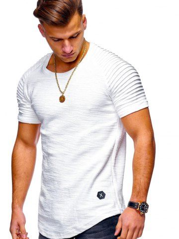 

Stylish Summer Solid Color Comfortable Short Sleeve T-shirt for Men, Black