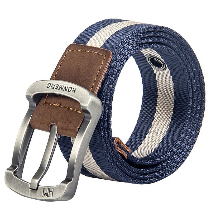 Men Nylon Canvas Belt, Multi-c