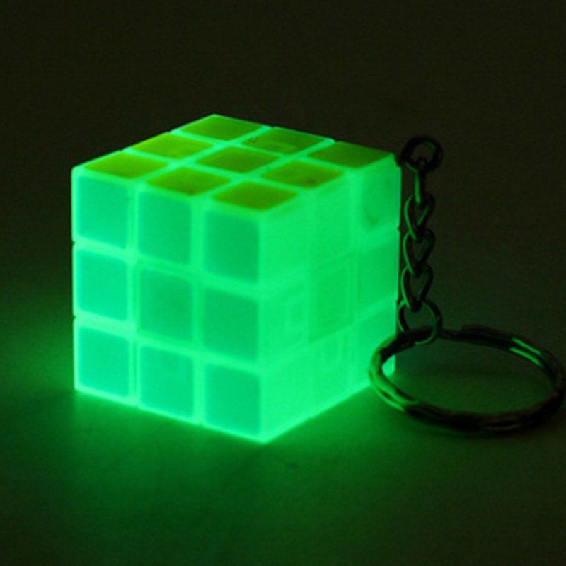 

Fluorescent Light Mini Cube Key Chain for Kids, Multi