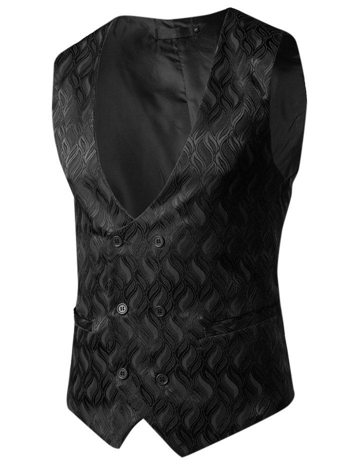 

Flame and Flower Waistcoat for Men, Black