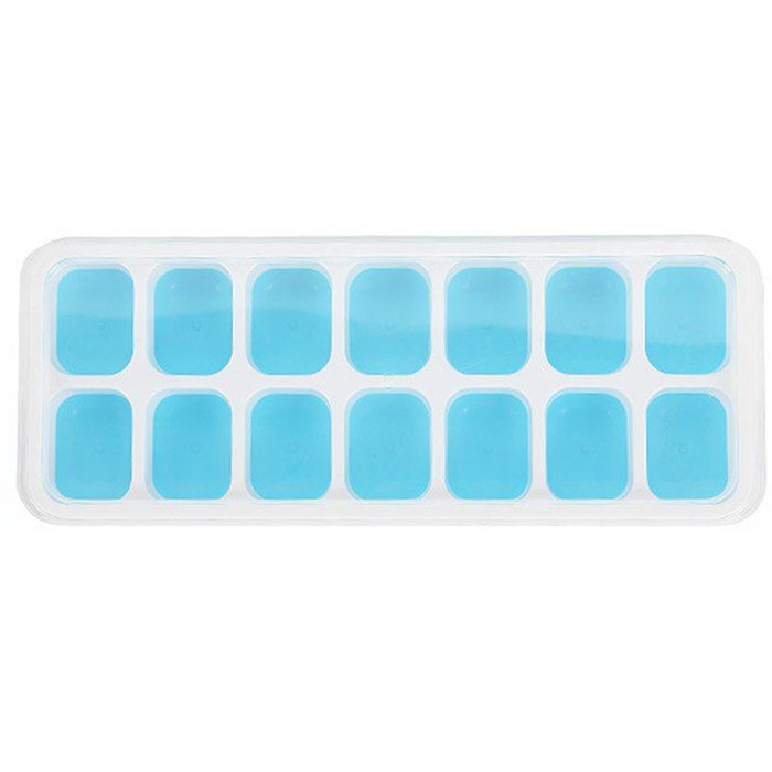 

Silicone 14 Cavity Ice Cube Tray Mold for Cocktail Whiskey, Blue lagoon