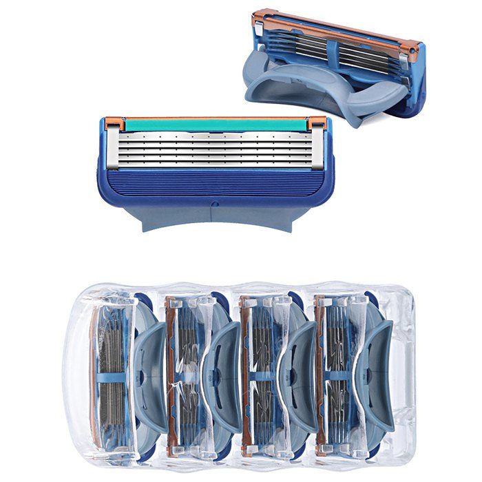 

Five-layer Replaceable Shaver Head for Razors 4pcs, Blue eyes