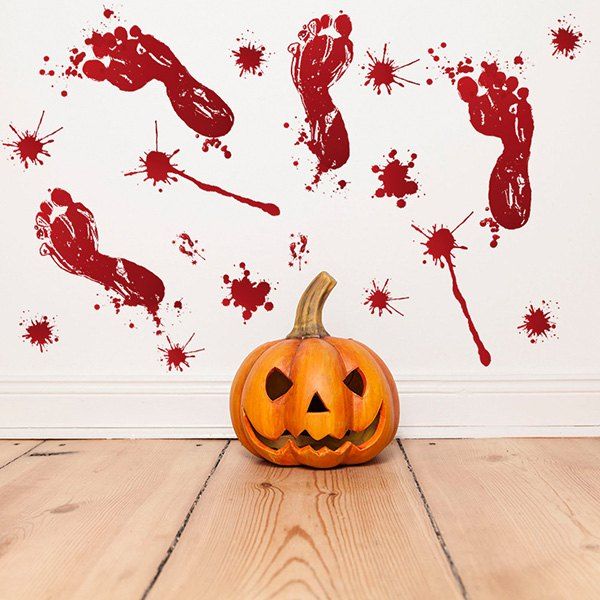

Halloween Horrifying Wall Sticker for Home Decoration, Red