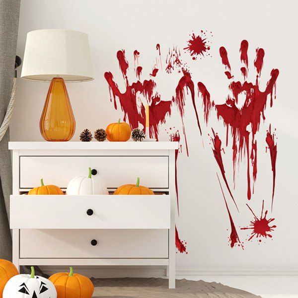 

Halloween Horrifying Wall Sticker for Home Decoration, Red