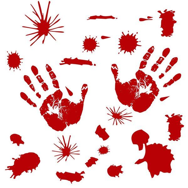 

Halloween Horrifying Wall Sticker for Home Decoration, Red