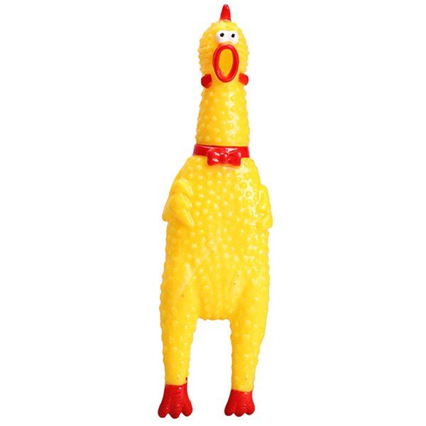 

Stylish Screaming Cock Shape Toy for Pets Children, Yellow